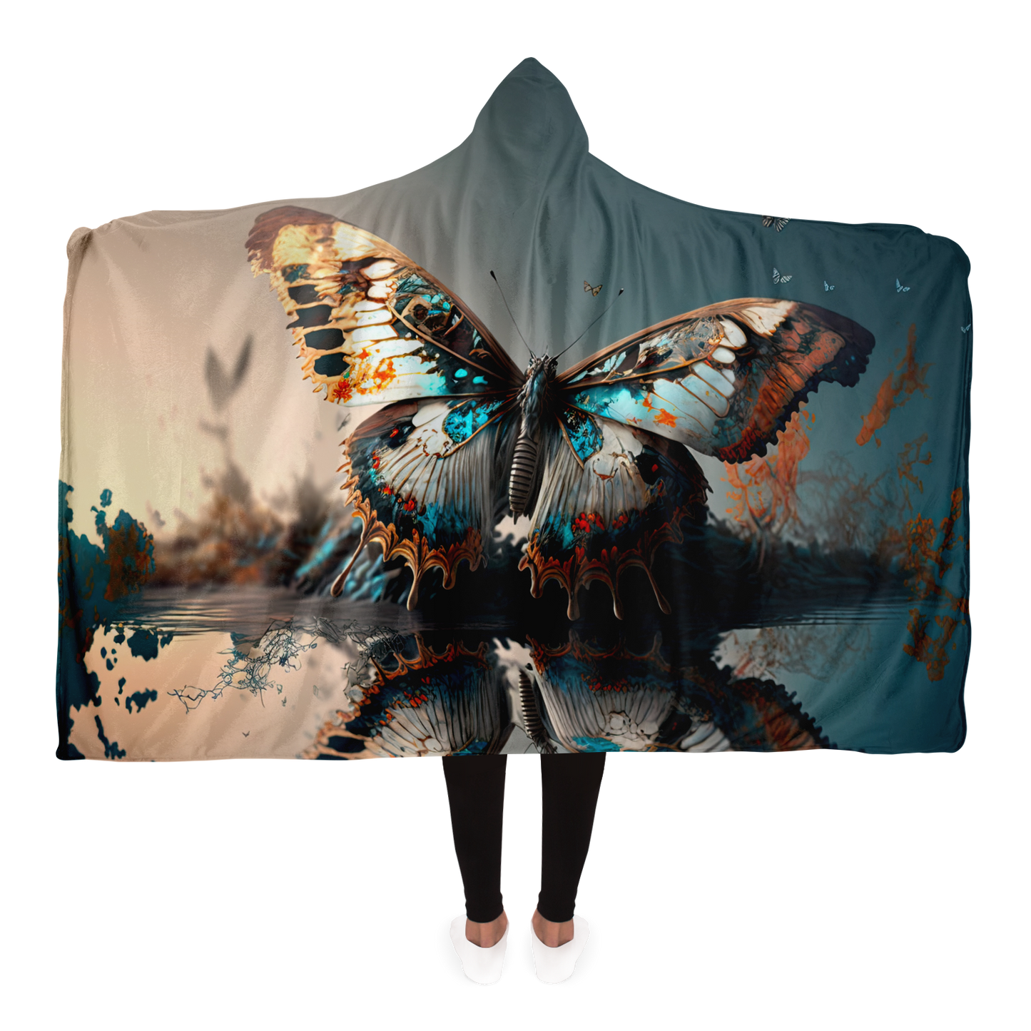 Reflective Butterfly Hooded Blanket