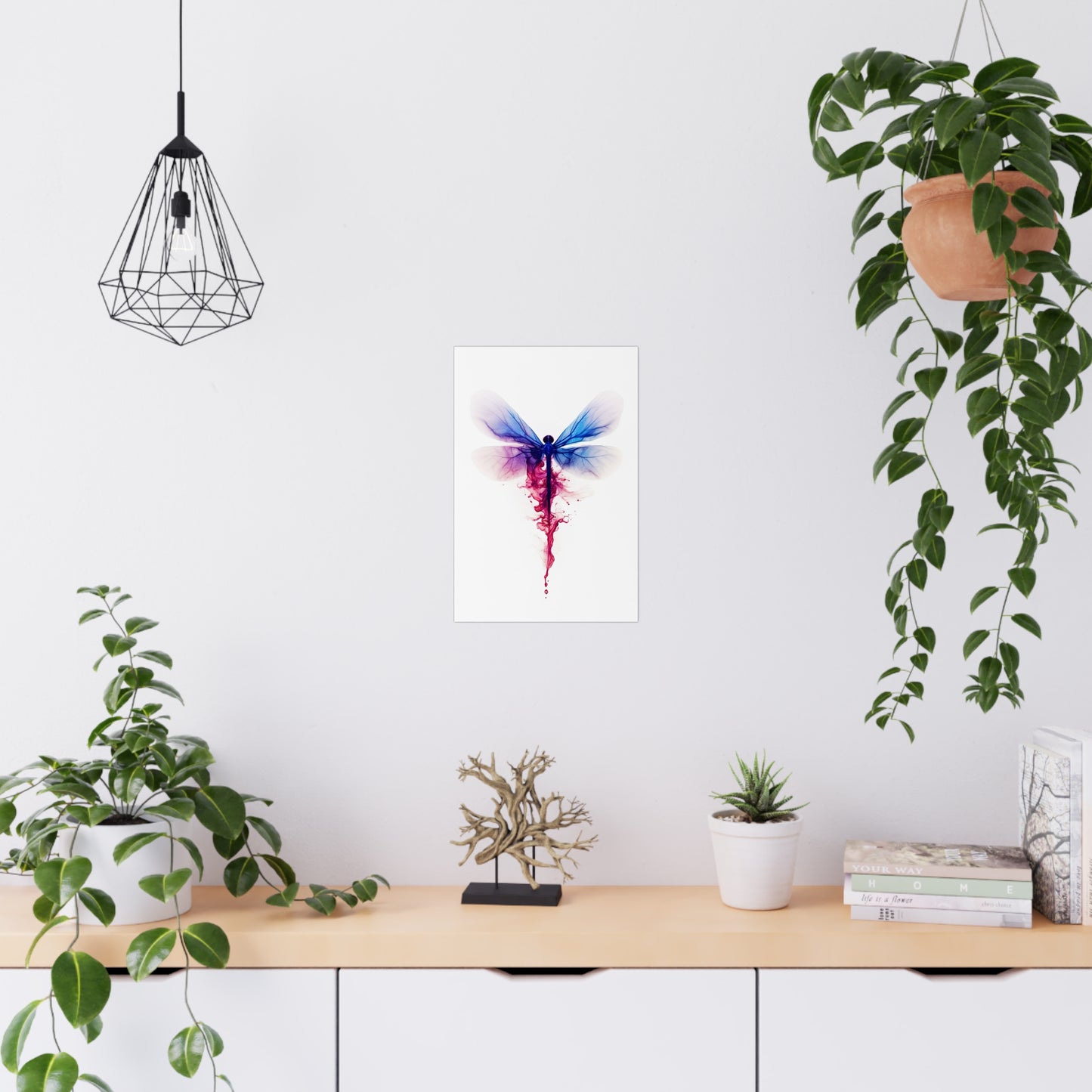 "Inkblot Dragonfly" Poster - Print