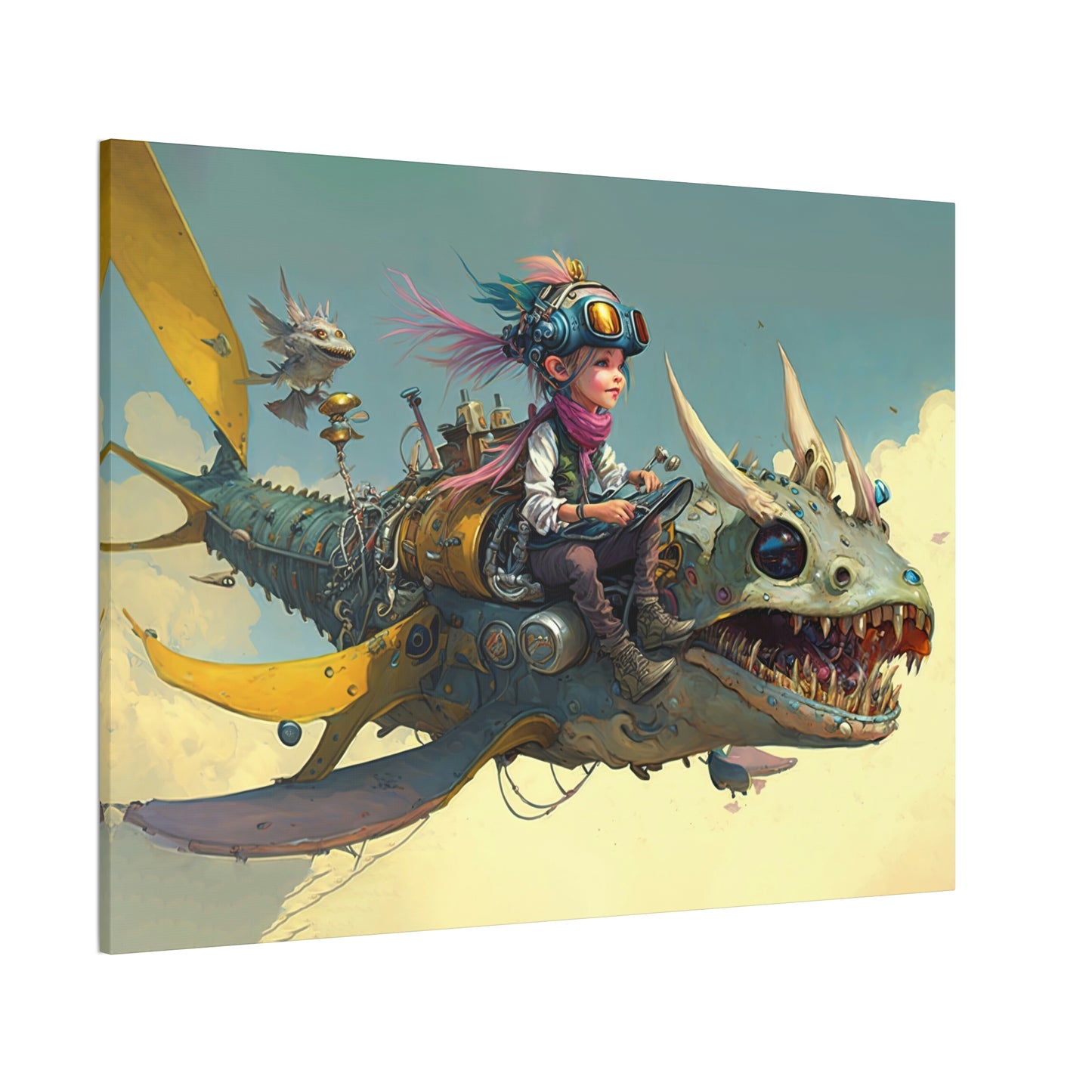 "Junior Sky Pirate" Canvas Stretched, 0.75" - Print