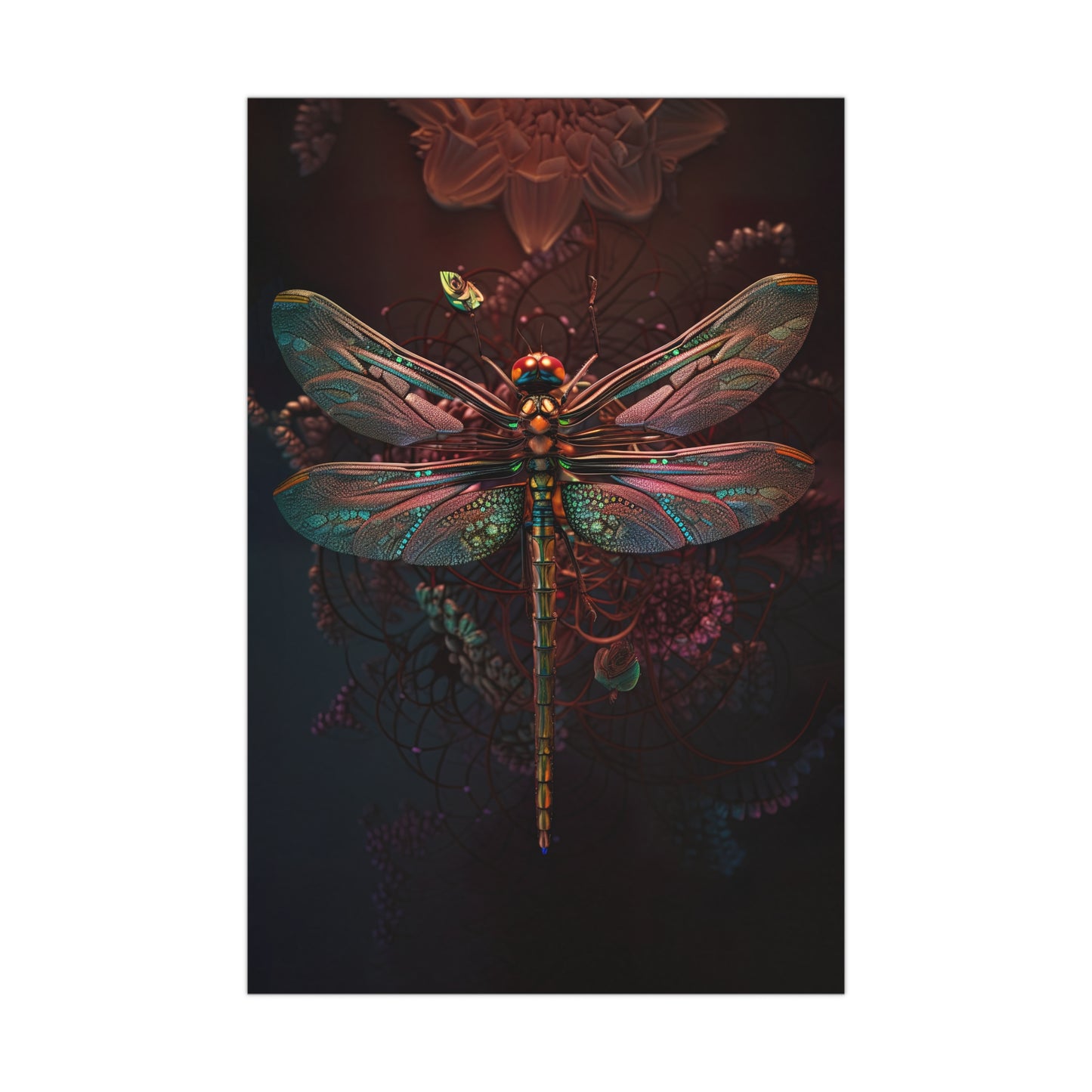 "RubyHopper Dragonfly" Poster - Print