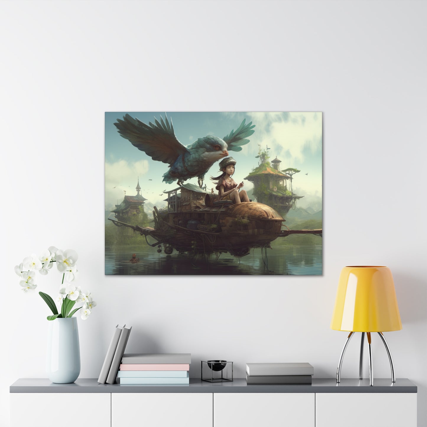 "Flighty Float" Canvas Stretched, 0.75" - Print