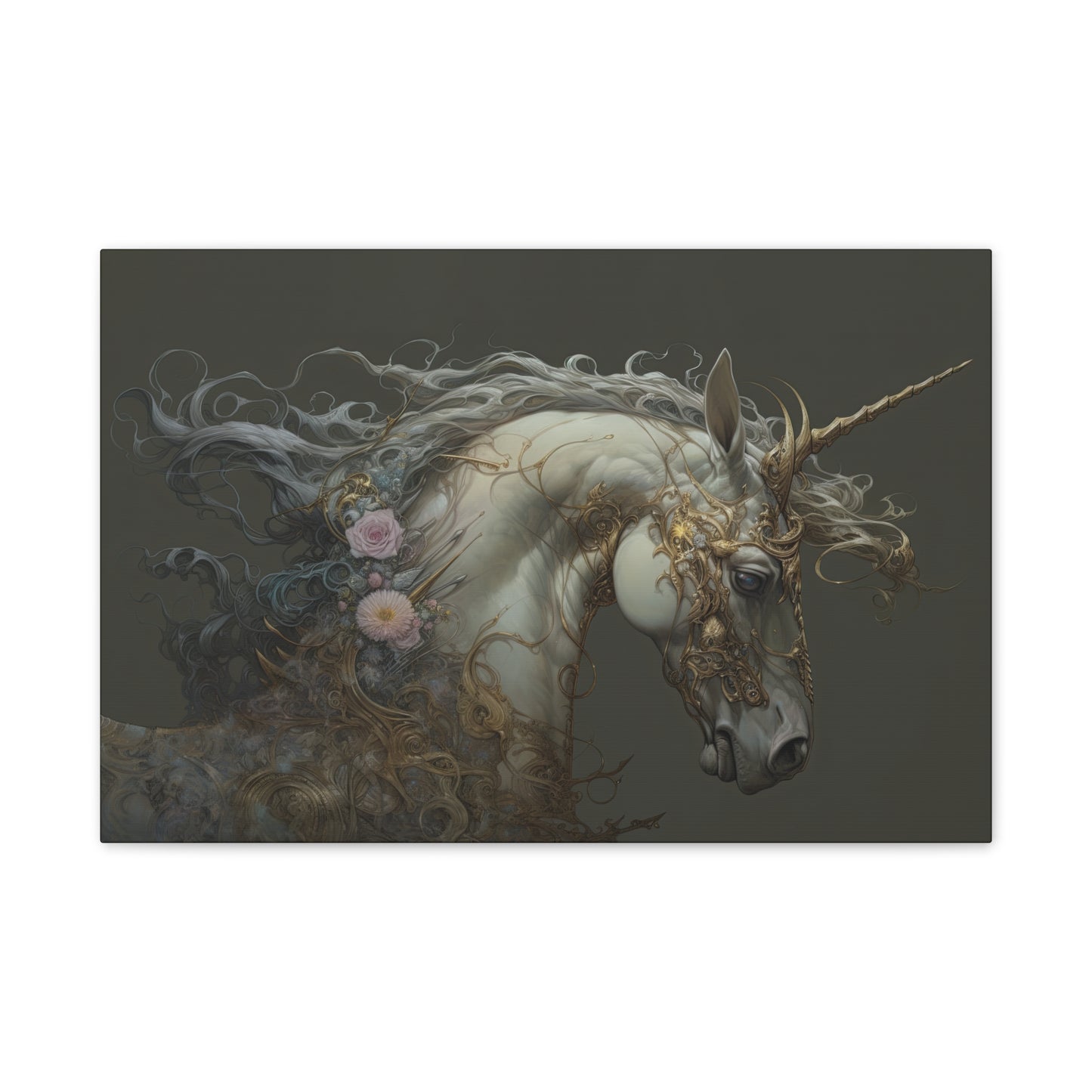 "Unicorn Majesty"  Canvas Stretched, 0.75" - Print