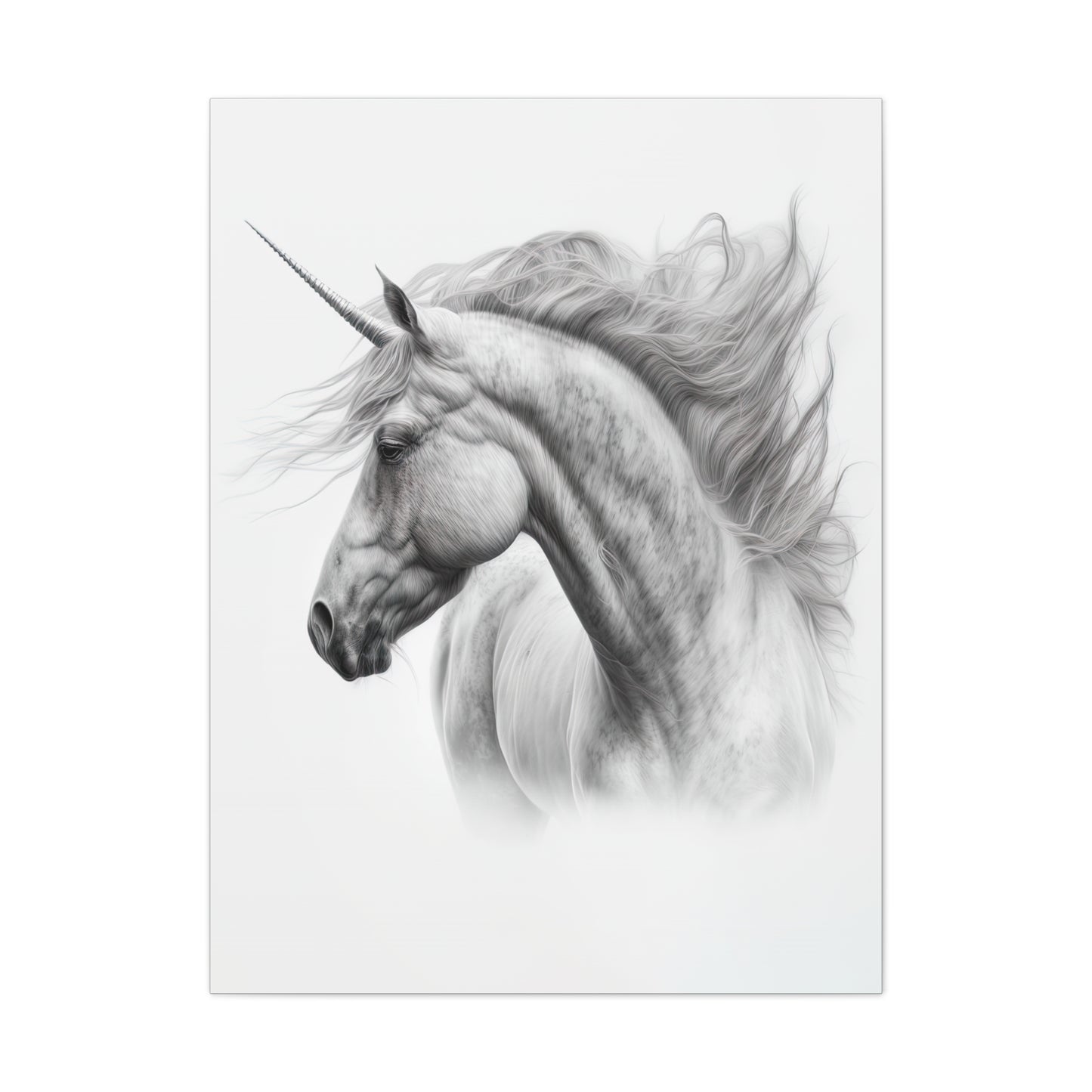 "Unicorn Sketch" Canvas Stretched, 0.75" - Print