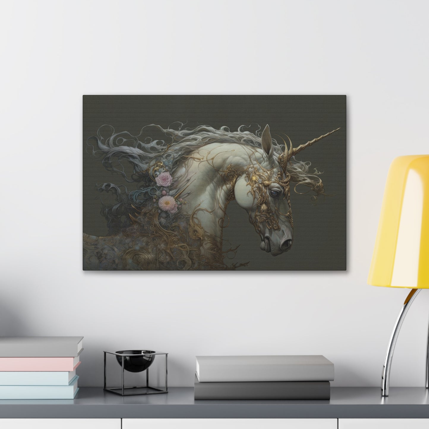 "Unicorn Majesty"  Canvas Stretched, 0.75" - Print