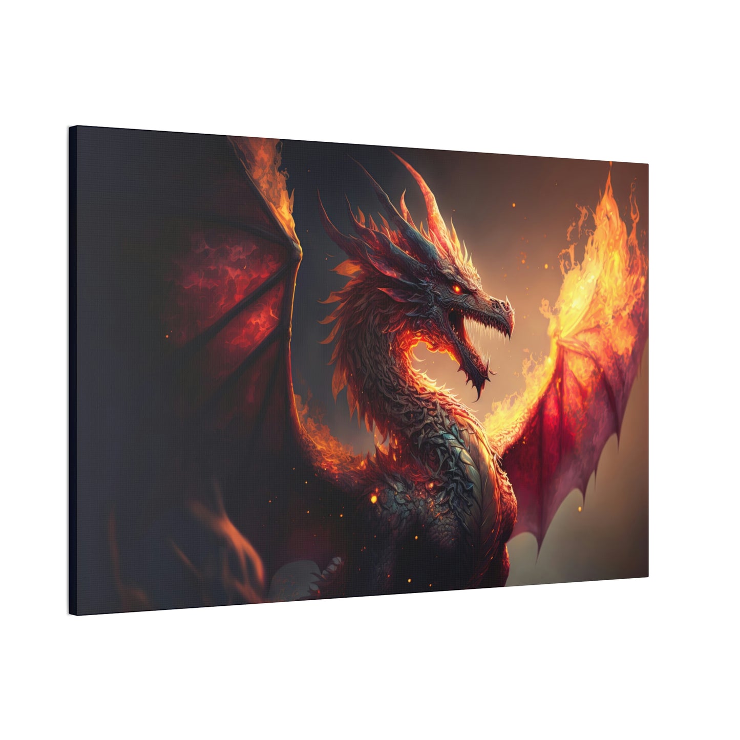 "Fire Dragon" Canvas Stretched, 0.75" - Print