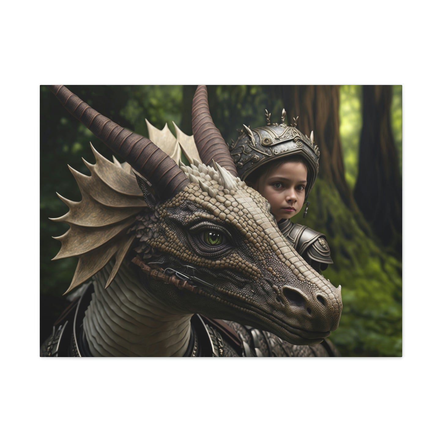 "A Brave Dragon Rider" Canvas Stretched, 0.75" - Print