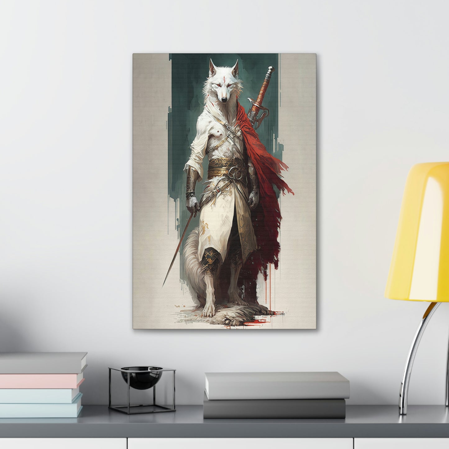 "Lone Wolf Warrior" Canvas Stretched, 0.75" - Print