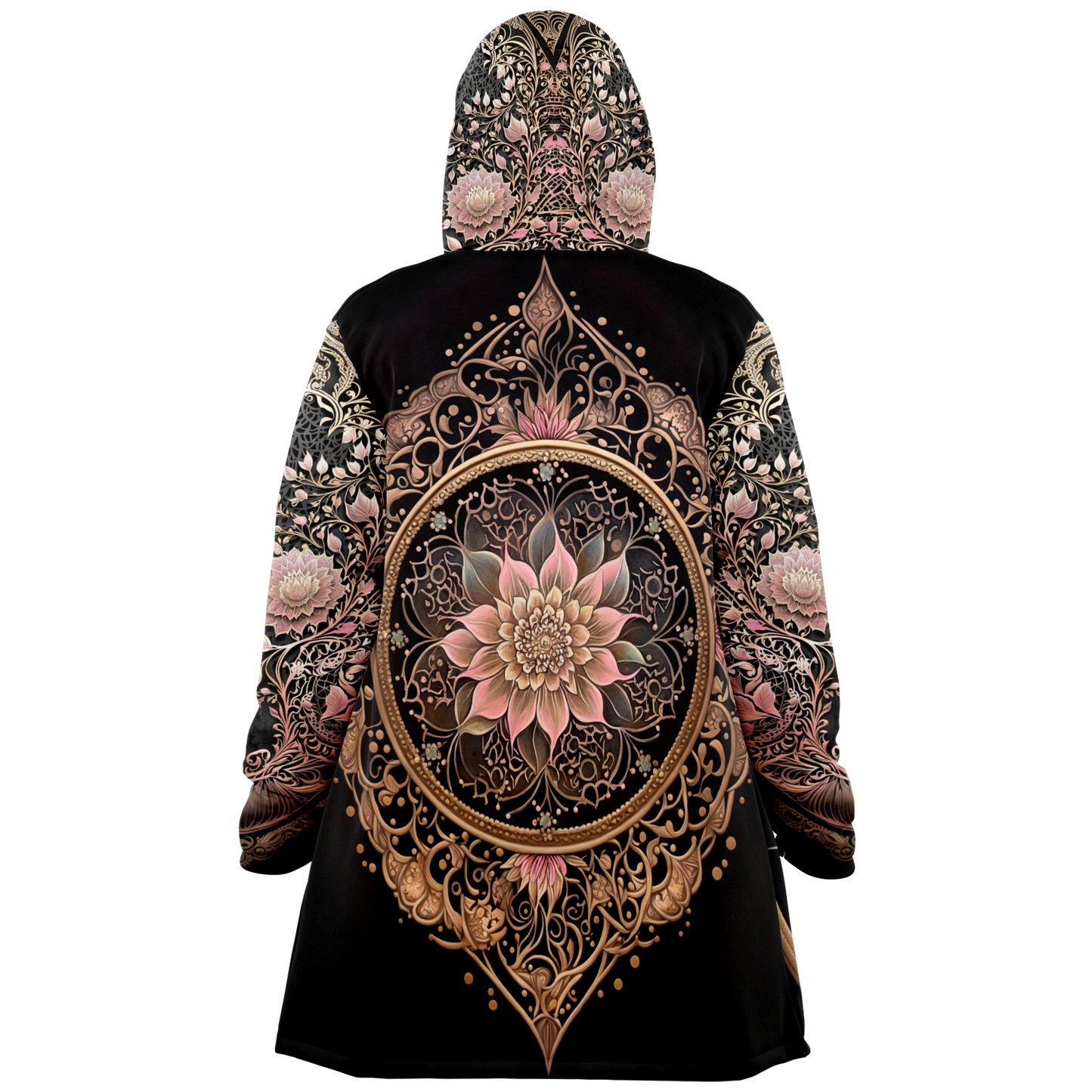 Floral Mandala Microfleece Festival  Cloak -