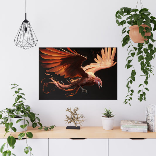 "Soaring Ember Phoenix" Poster - Print