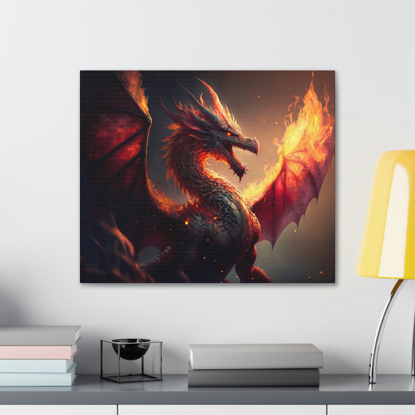 "Fire Dragon" Canvas Stretched, 0.75" - Print