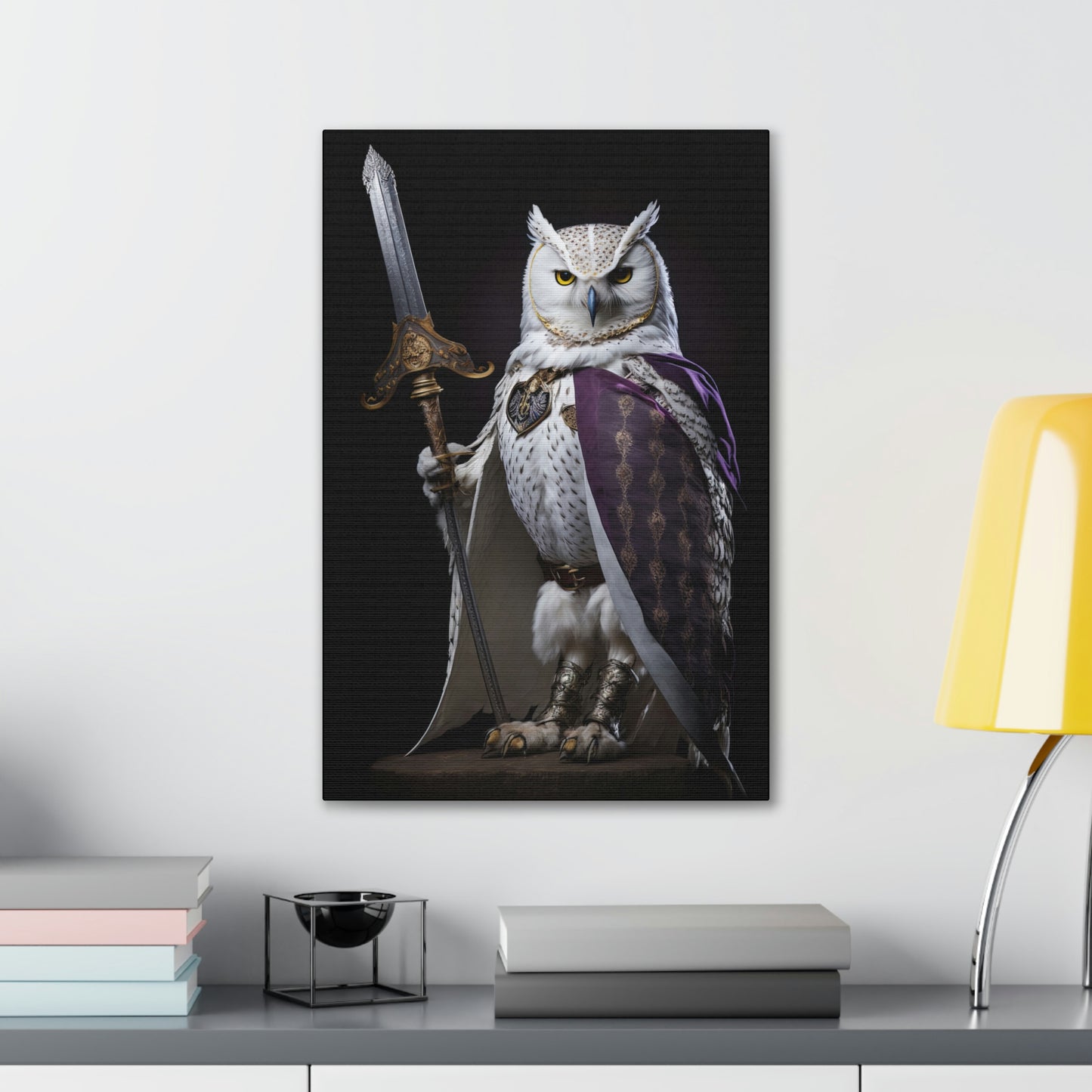 "Owl Royal Gaurd" Canvas Stretched, 0.75" - Print