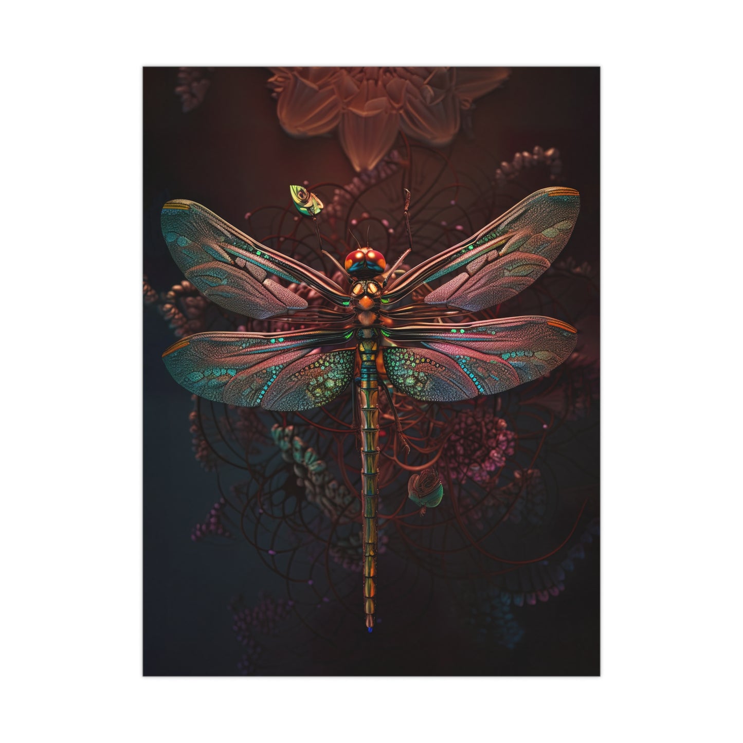 "RubyHopper Dragonfly" Poster - Print