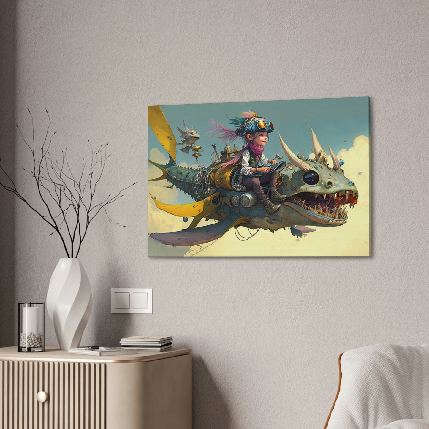 "Junior Sky Pirate" Canvas Stretched, 0.75" - Print