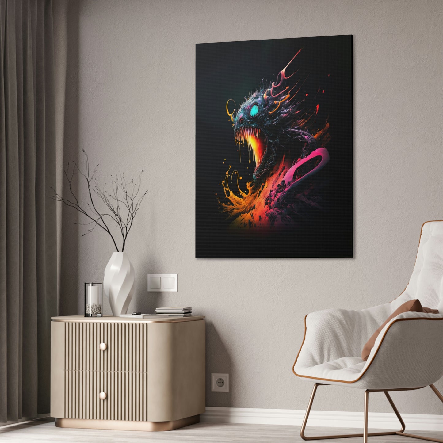 "Alien Parasite" Canvas Stretched, 0.75" - Print