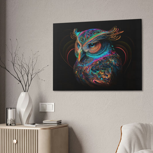 "Fluro Owl" Canvas Stretched, 0.75" - Print