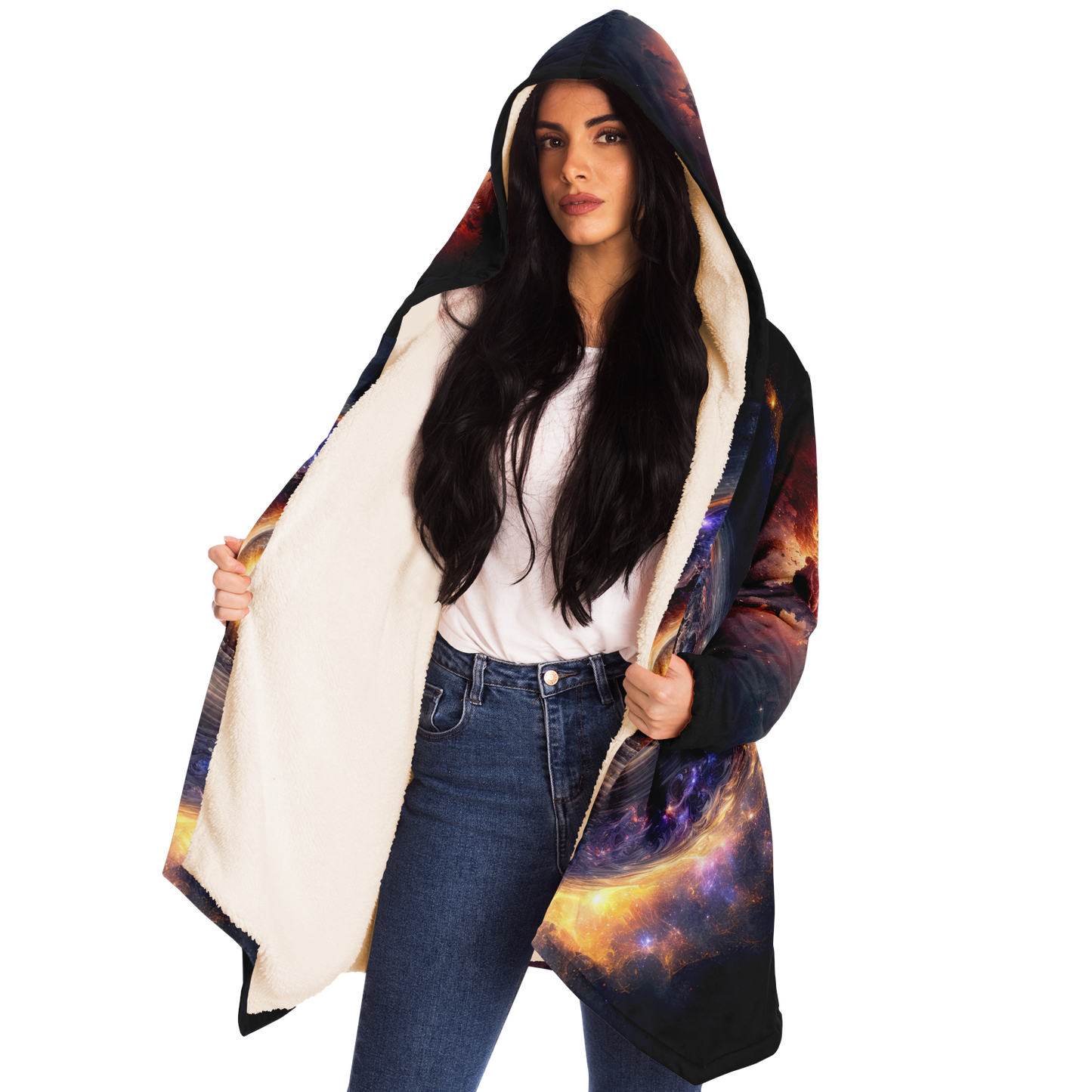 Galaxy Drift Microfleece Festival Cloak