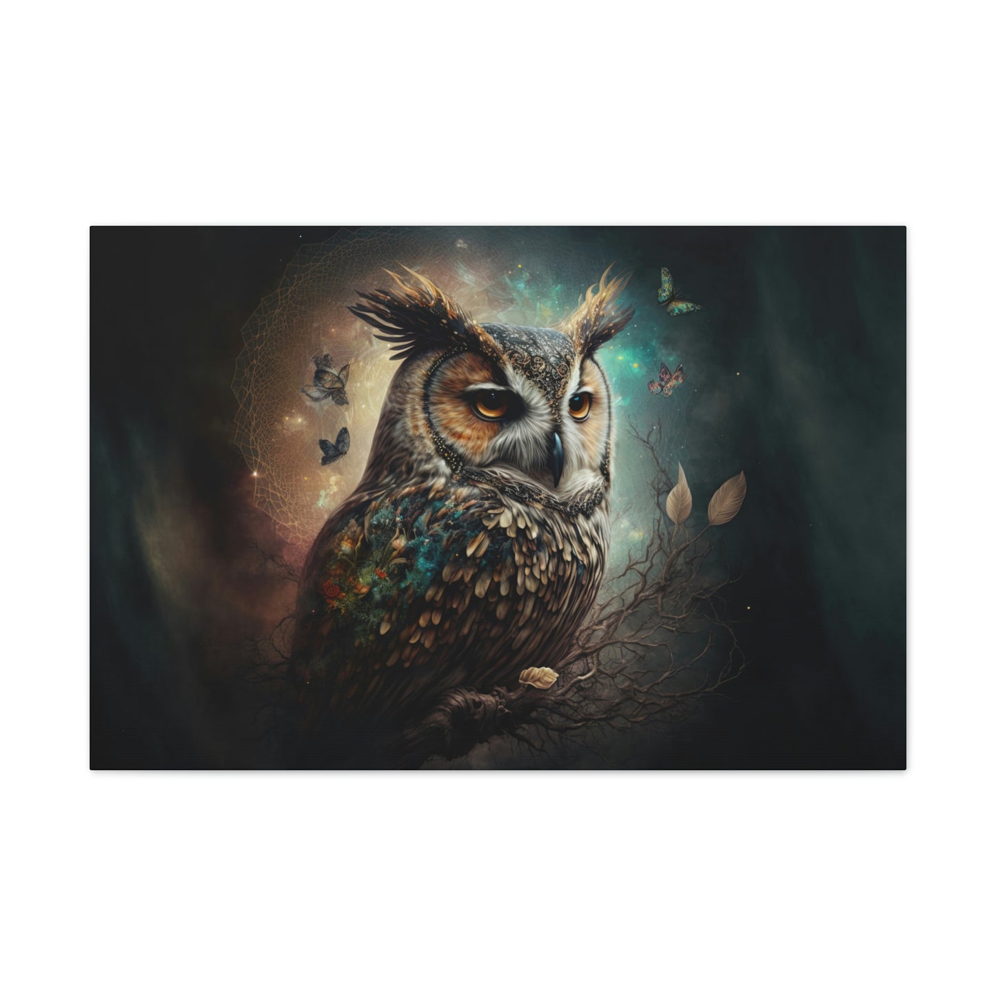 "Forest Spirit owl" Canvas Stretched, 0.75" - Print