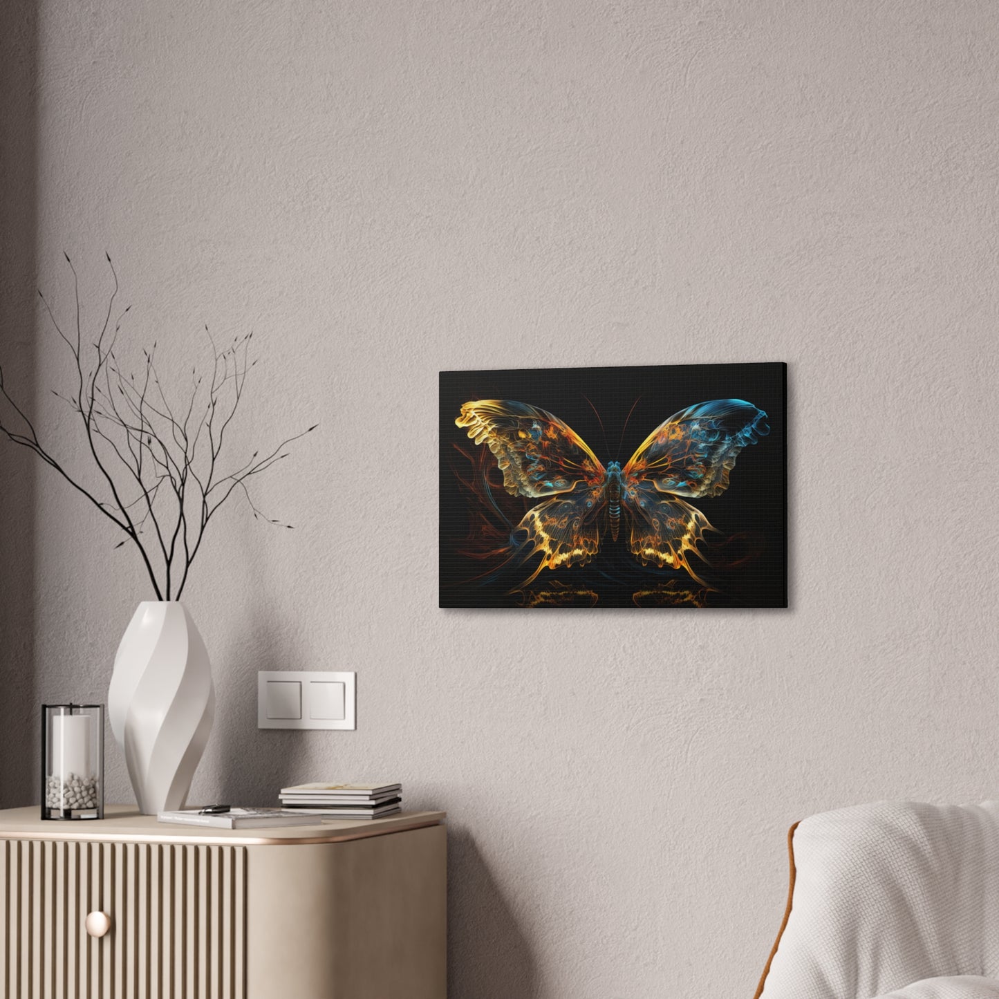 "Liquid light Butterfly"  Canvas Stretched, 0.75" - Print