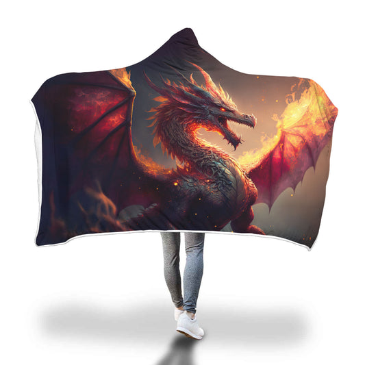 Fire Dragon Hooded Blanket