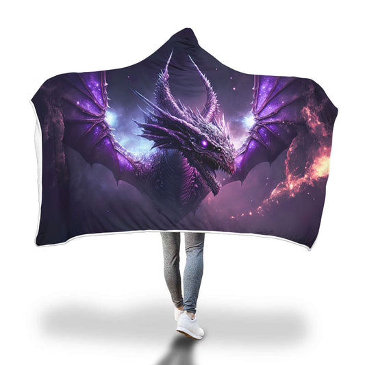 Midnight Dragon Hooded Blanket