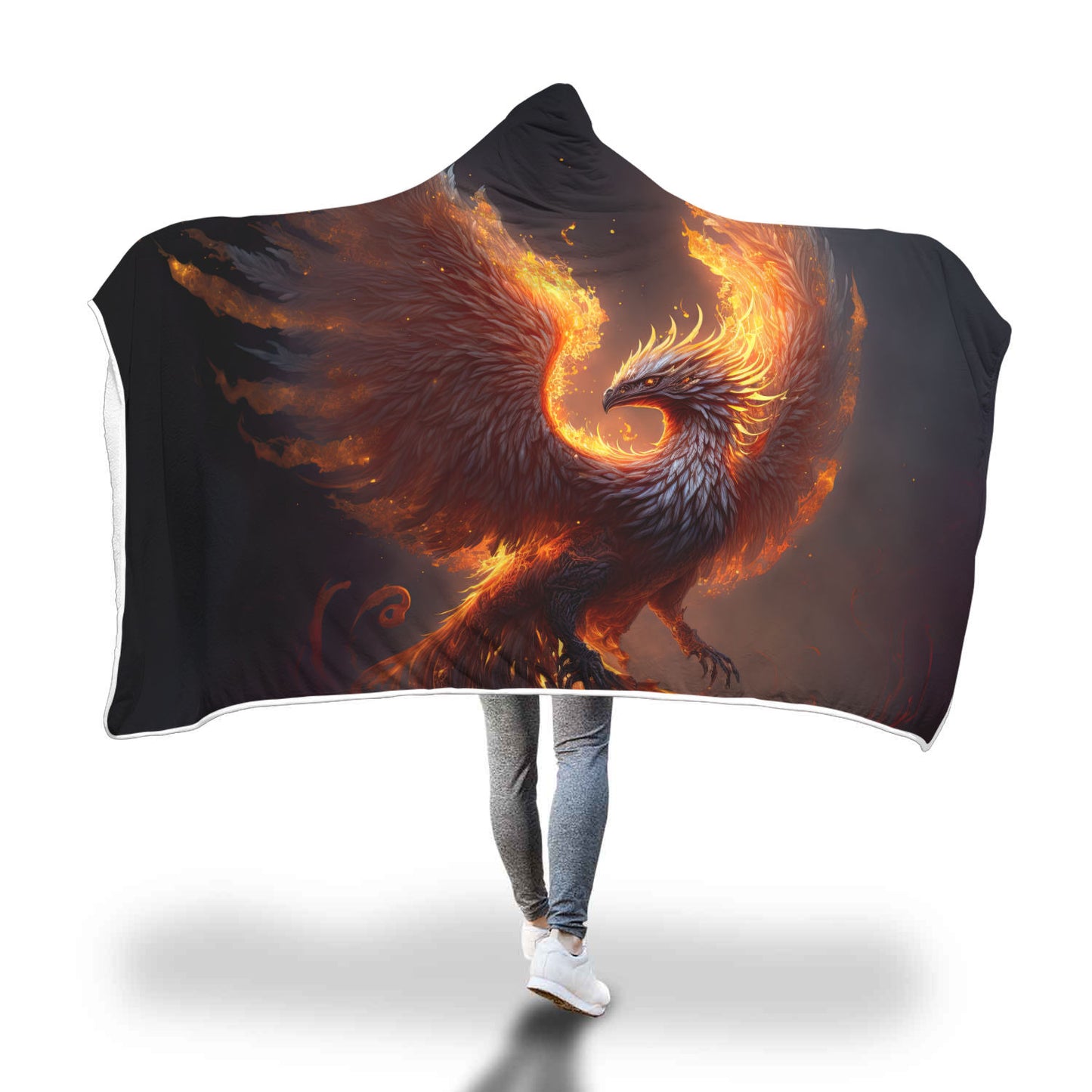 Fire Phoenix Hooded Blanket