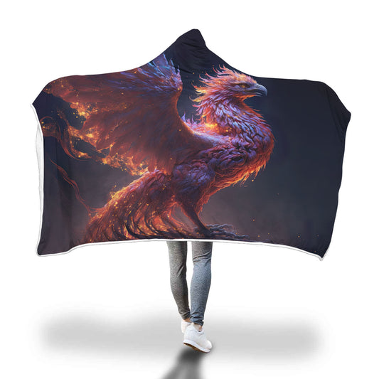 Red Phoenix Hooded Blanket