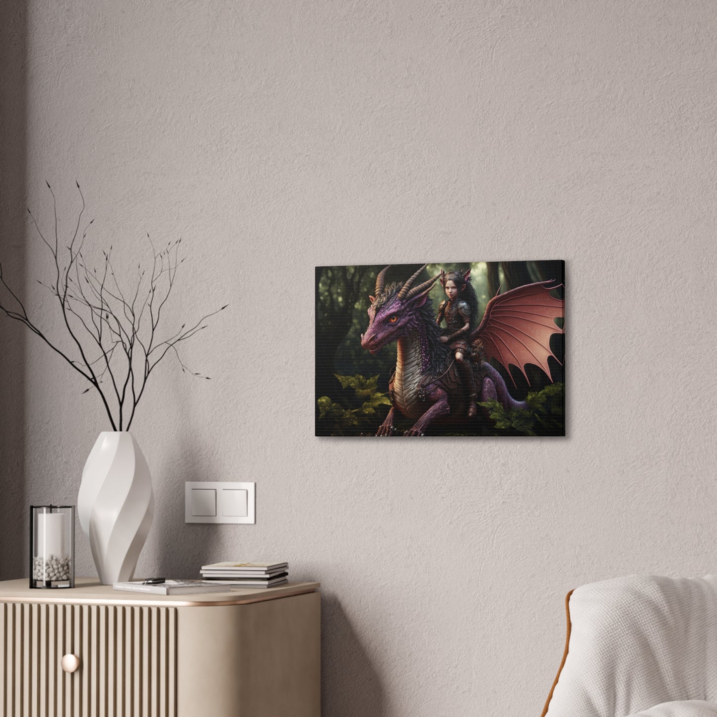 "Dragon Fairy Scout" Canvas Stretched, 0.75" - Print