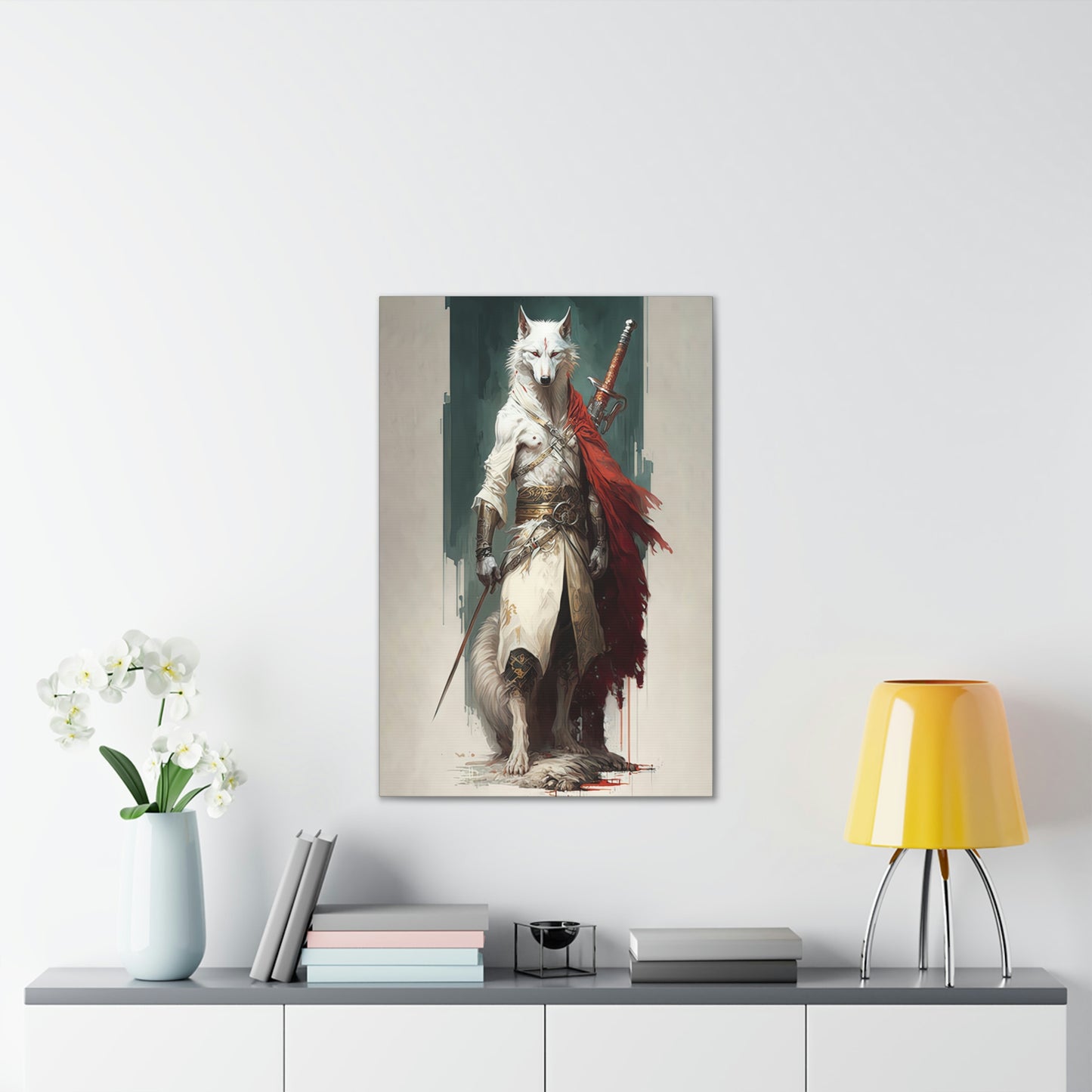 "Lone Wolf Warrior" Canvas Stretched, 0.75" - Print