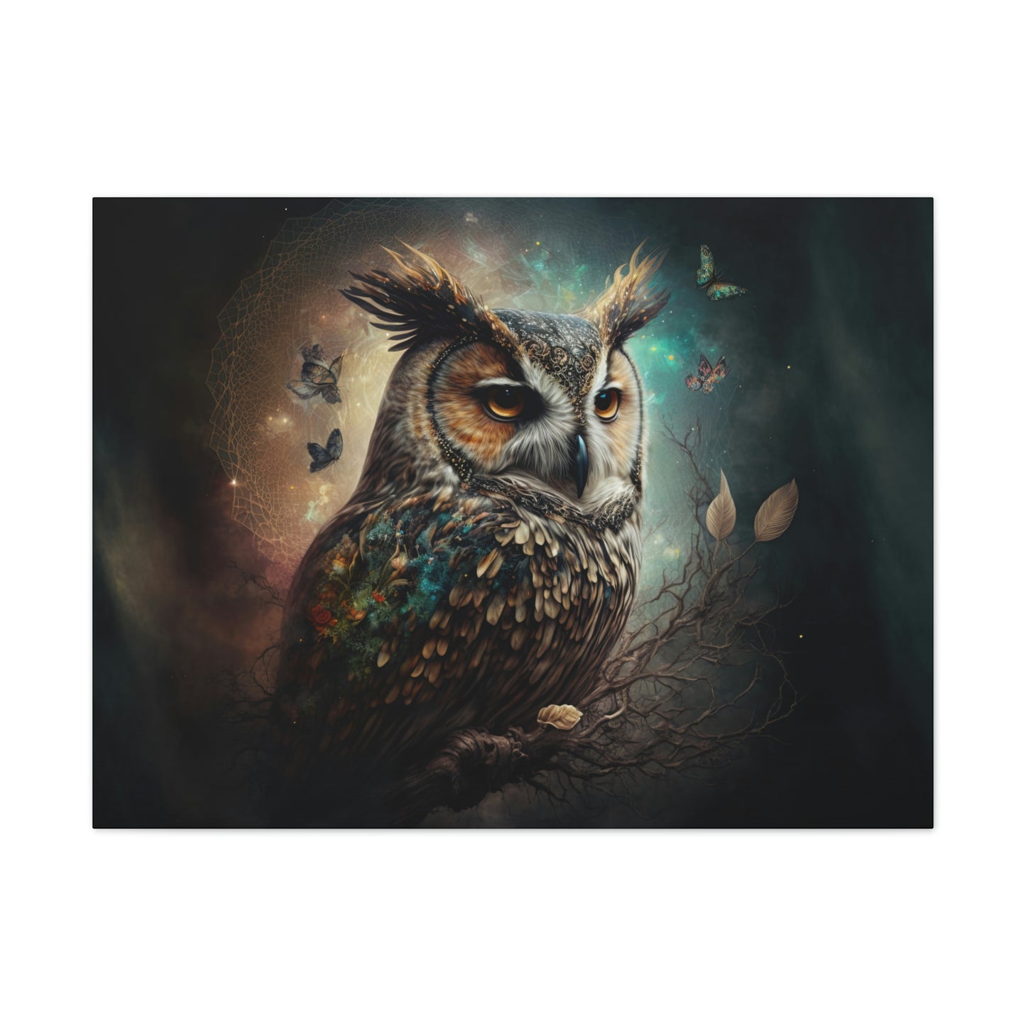 "Forest Spirit owl" Canvas Stretched, 0.75" - Print