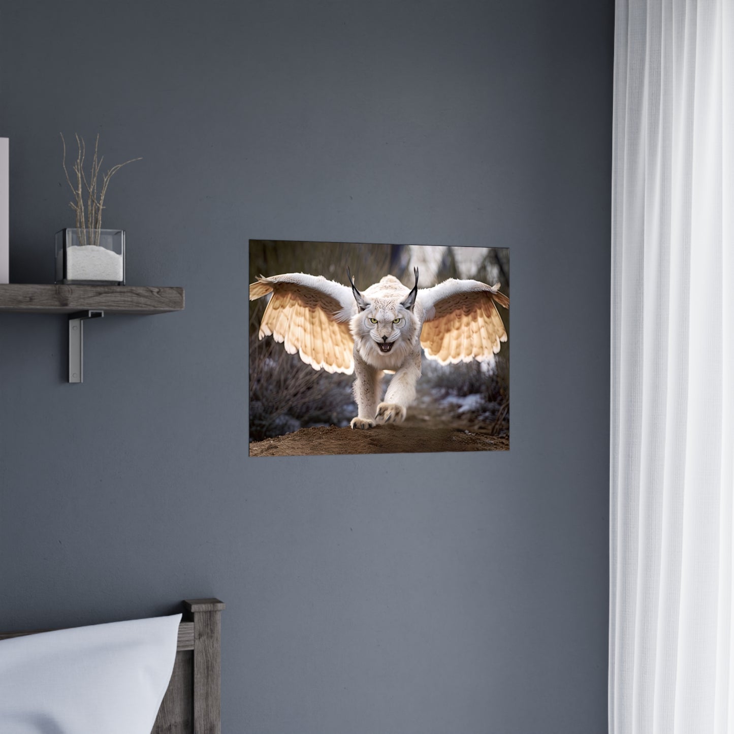 "Ivory Winged Lynx" Poster - Print