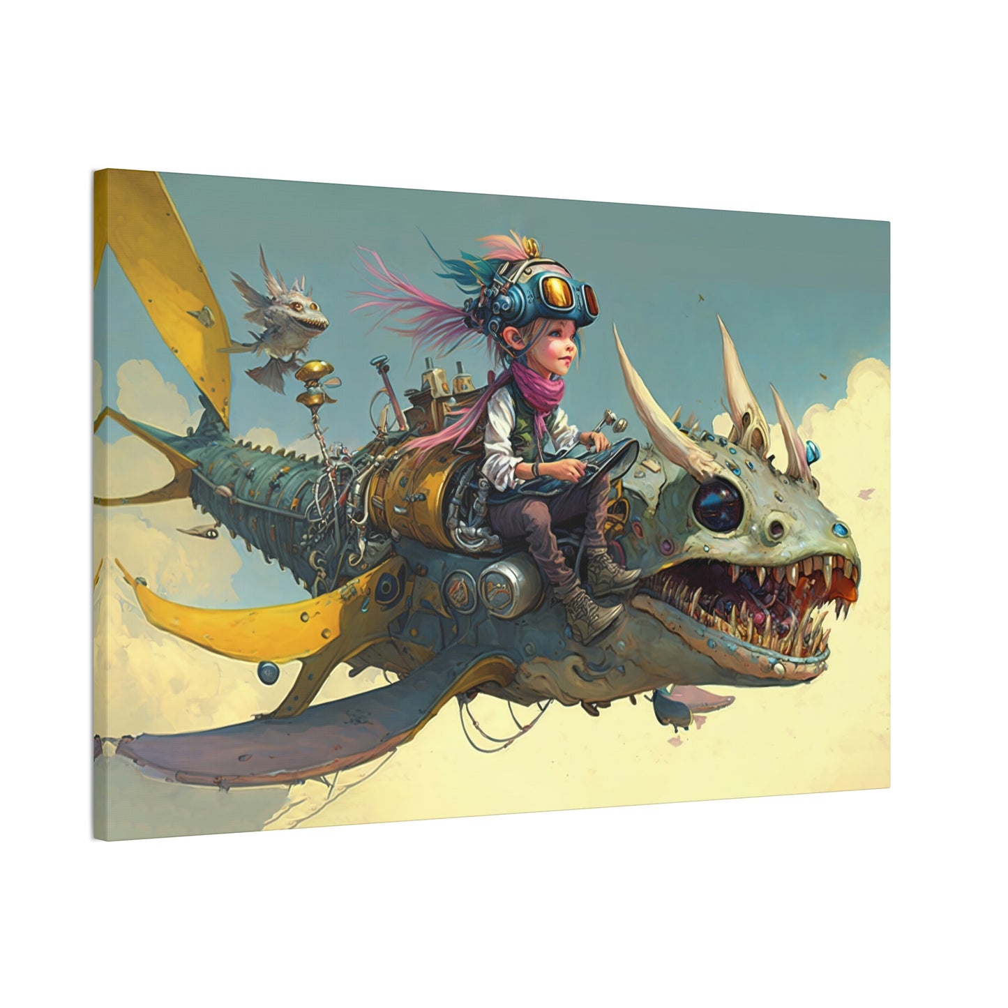 "Junior Sky Pirate" Canvas Stretched, 0.75" - Print