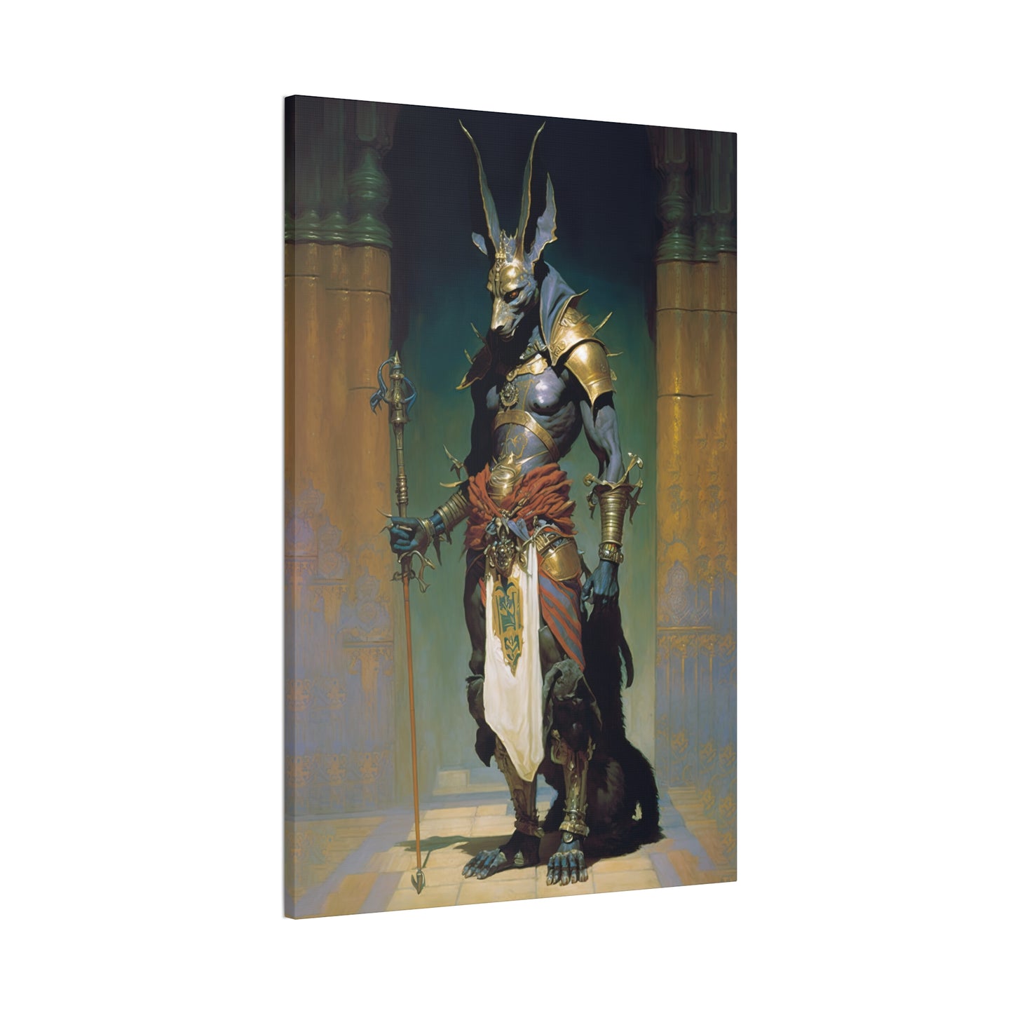 "Anubis Guide To The Underworld" Canvas Stretched, 0.75" - Print