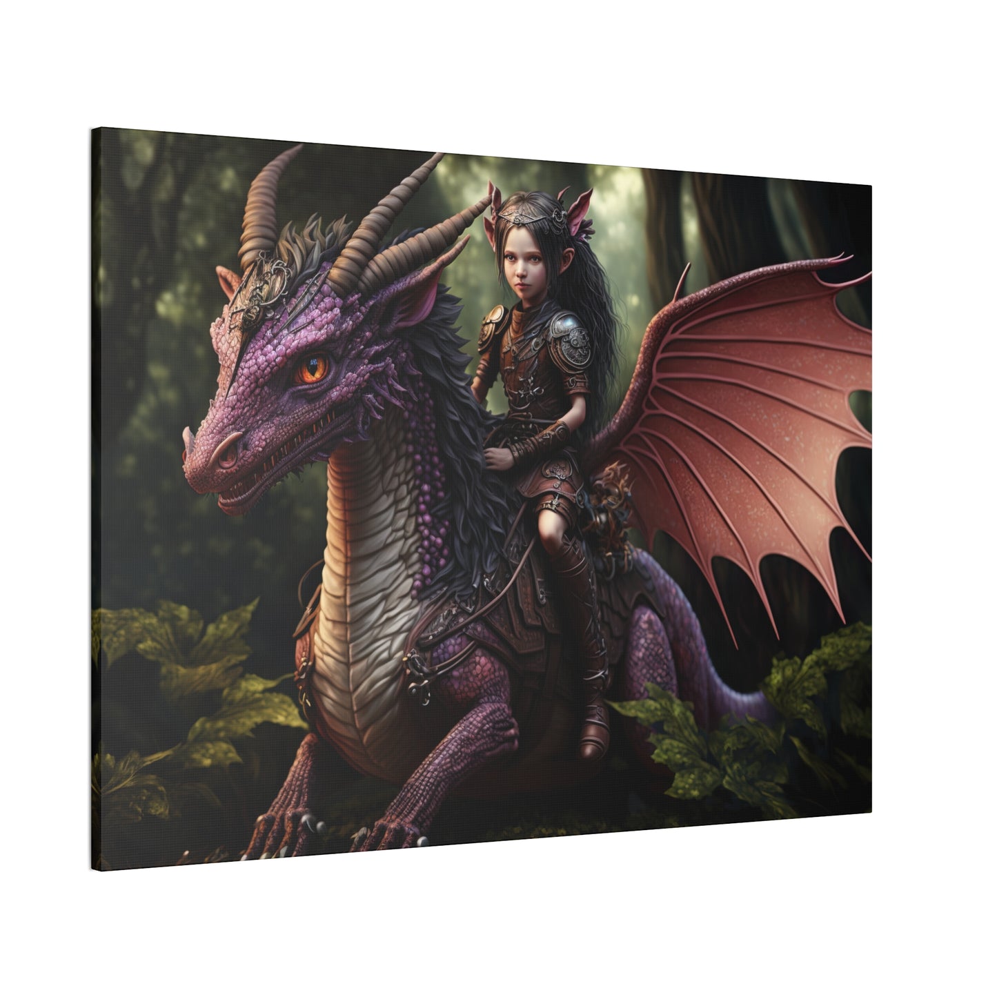 "Dragon Fairy Scout" Canvas Stretched, 0.75" - Print