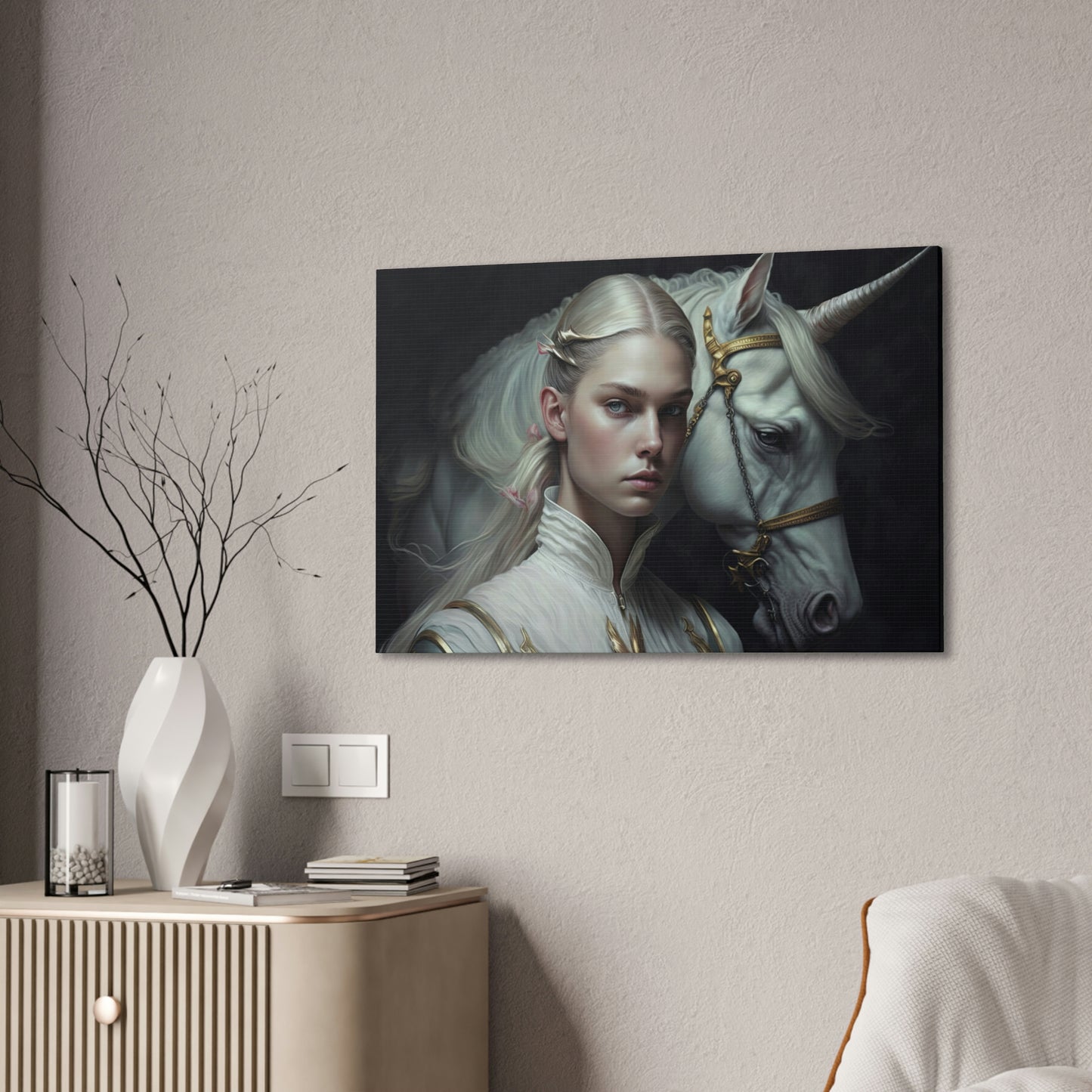 "Unicorn Carer" Canvas Stretched, 0.75" - Print