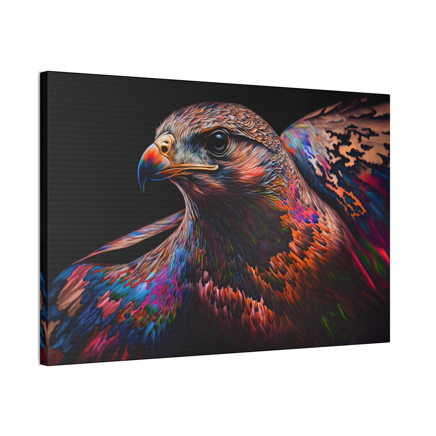 "Fluro Falcon" Canvas Stretched, 0.75" - Print