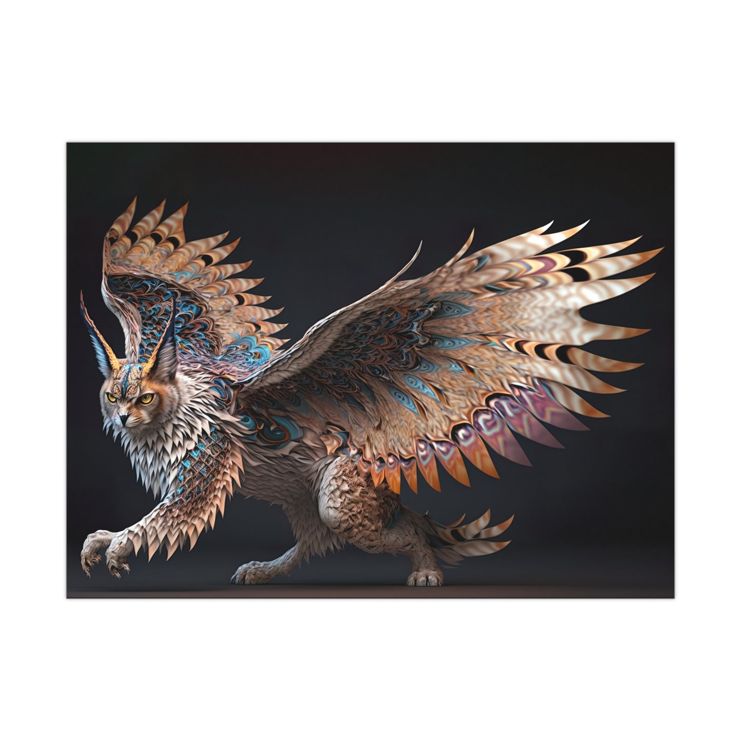 "Winged Lynx Dreaming" Poster - Print