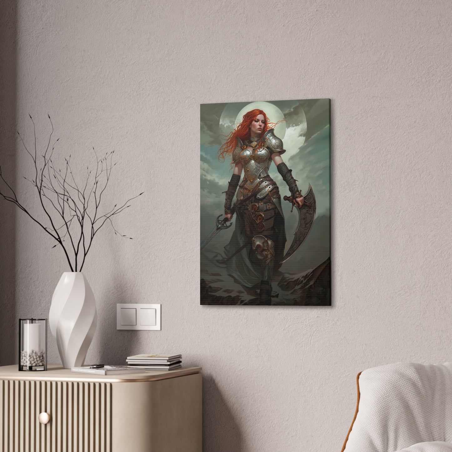 "Fiery Fury" Canvas Stretched, 0.75" - Print