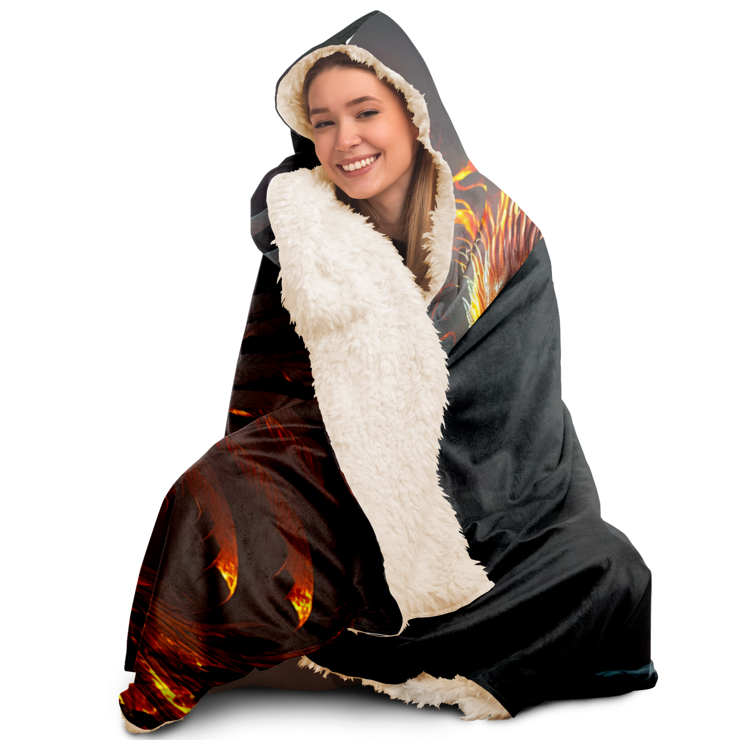 Rebirth Phoenix Hooded Blanket