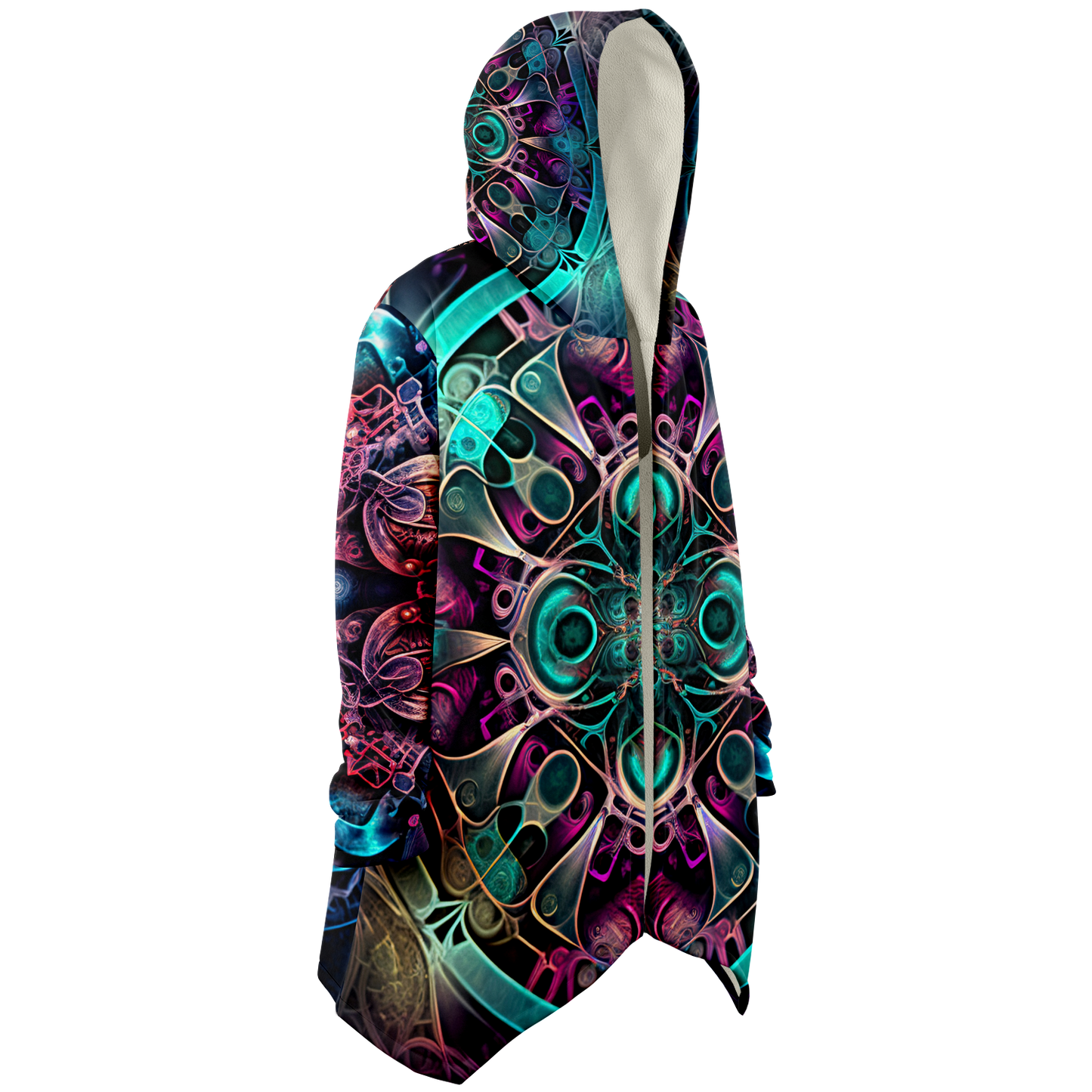 Neon Mandala Microfleece Festival Cloak