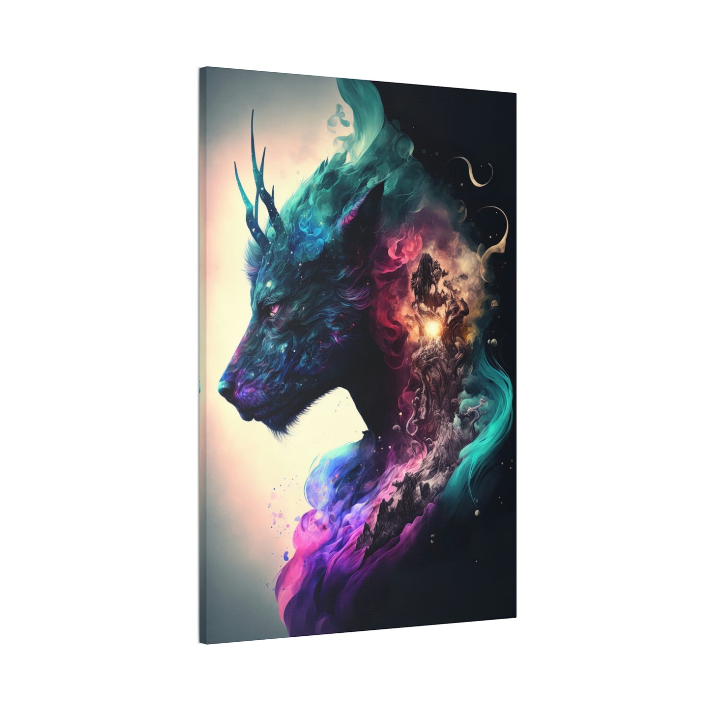 "Cervitaur Deity" Canvas Stretched, 0.75" - Print