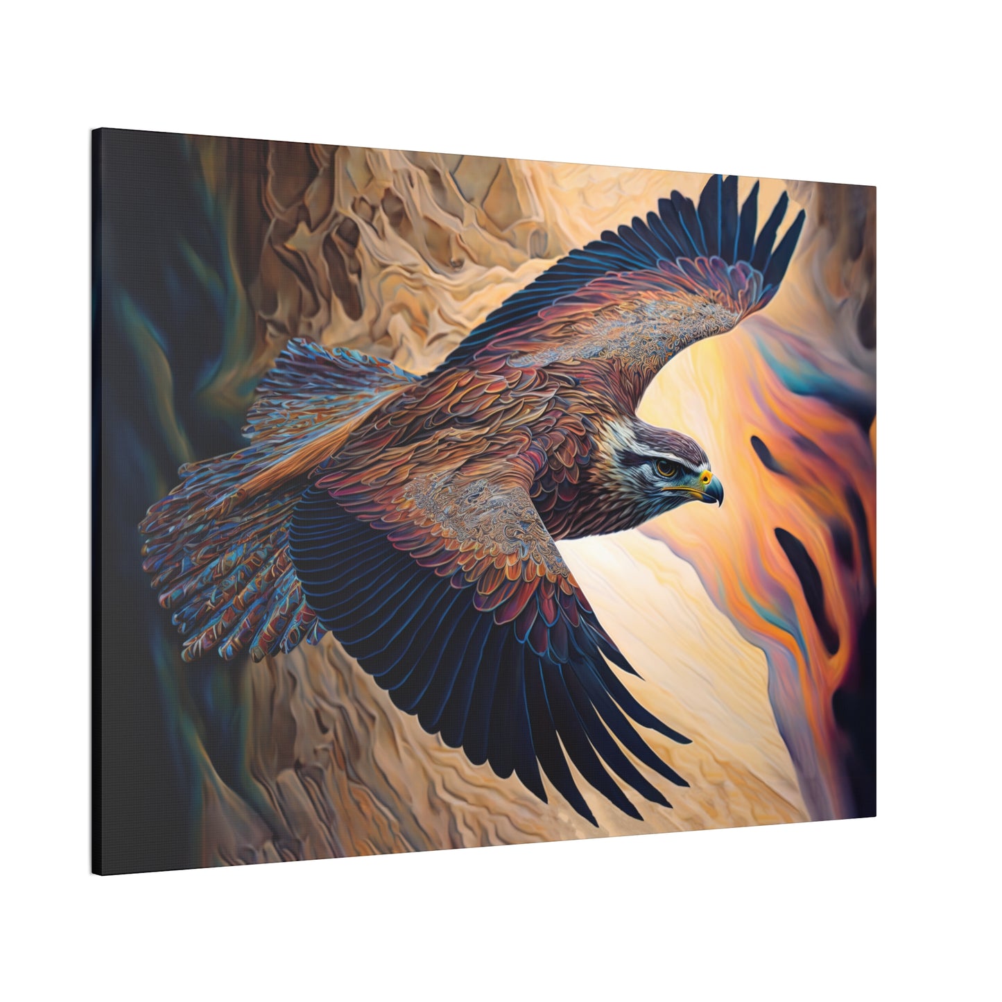 "Falcons Flight"  Canvas Stretched, 0.75" - Print