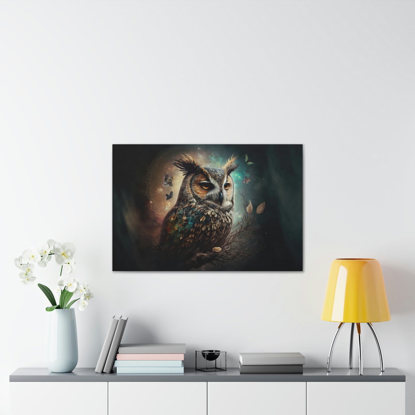 "Forest Spirit owl" Canvas Stretched, 0.75" - Print