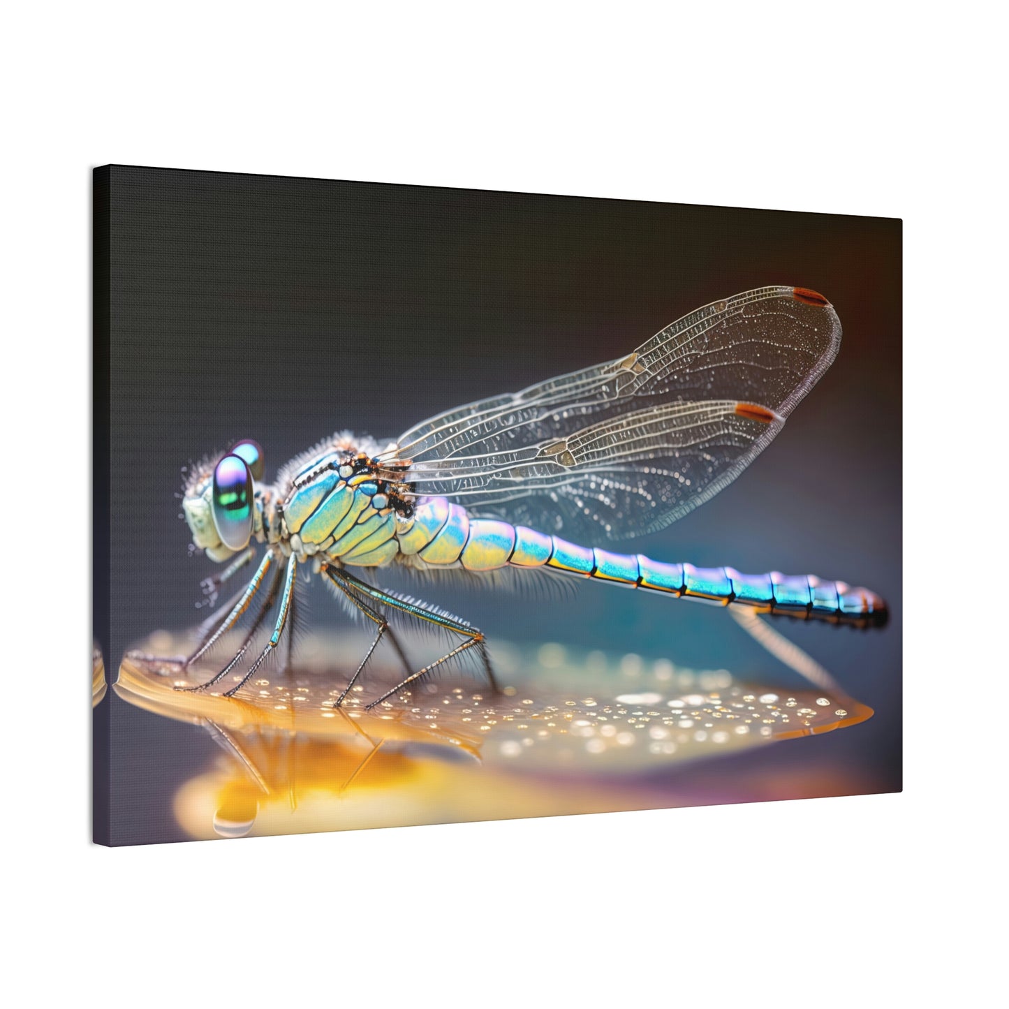 "Opal Dragonfly" Canvas Stretched, 0.75" - Print