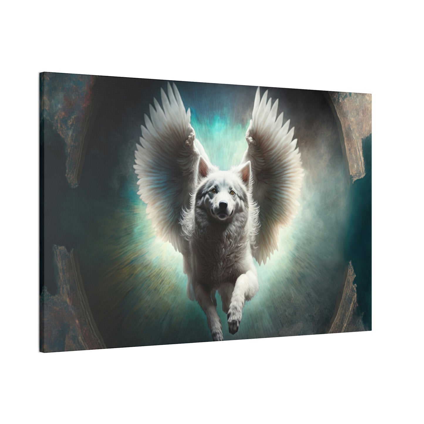 "Angel Dog" Canvas Stretched, 0.75" - Print