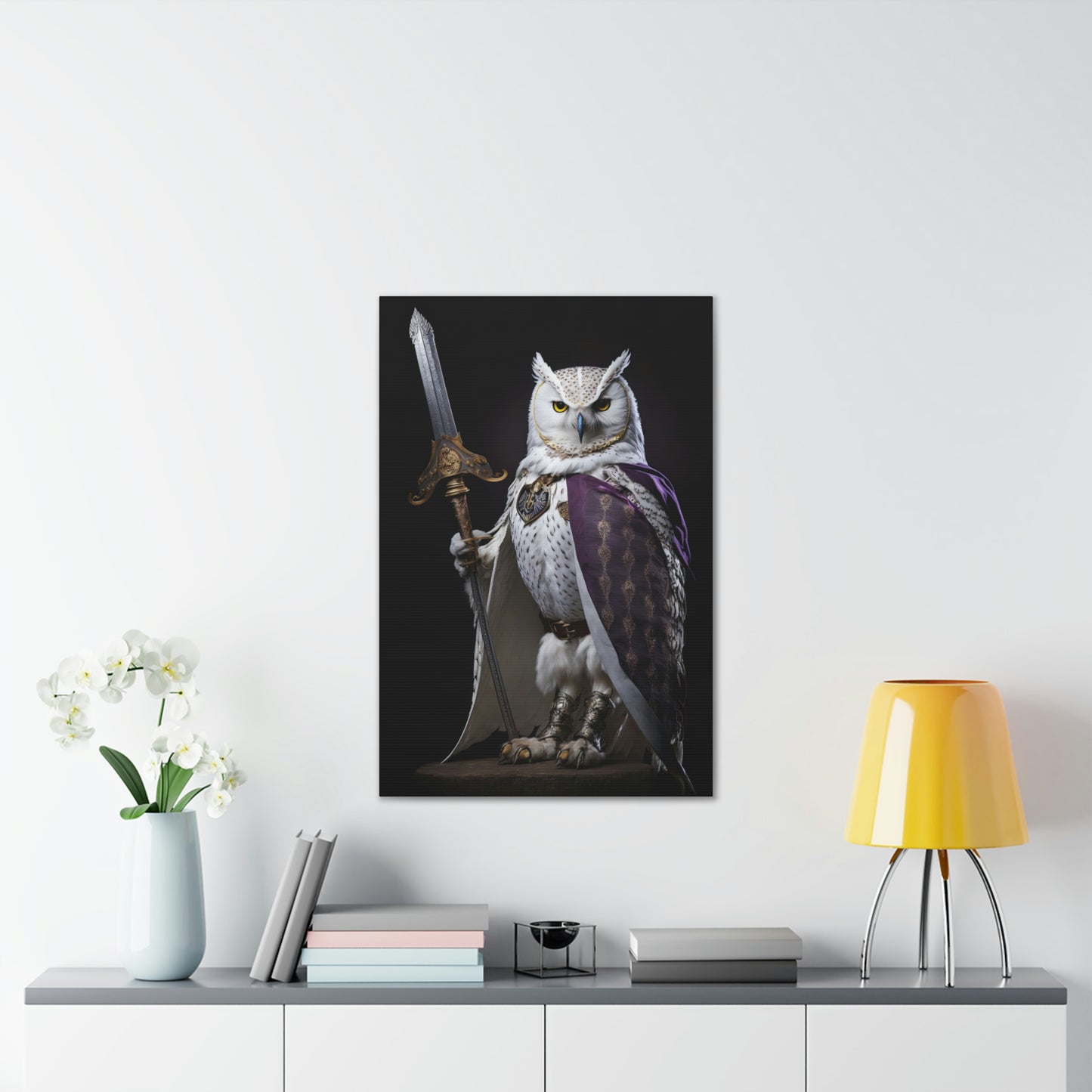 "Owl Royal Gaurd" Canvas Stretched, 0.75" - Print