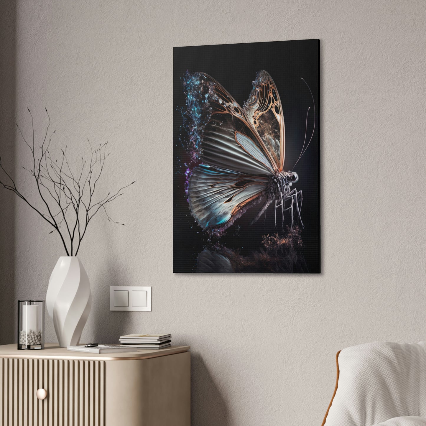 "Evaporating Butterfly" Canvas Stretched, 0.75" - Print