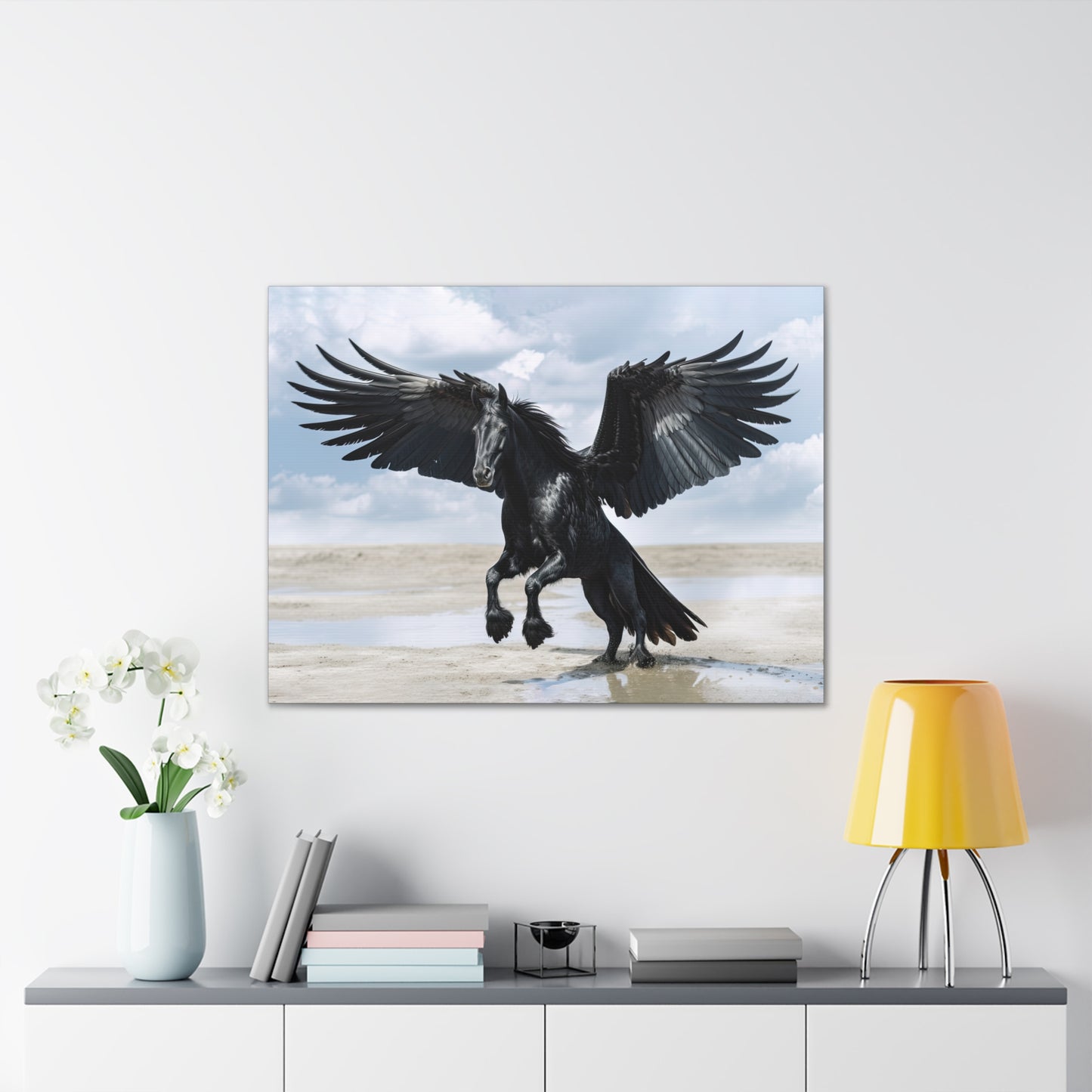 "Midnight Pegasus"  Canvas Stretched, 0.75" - Print