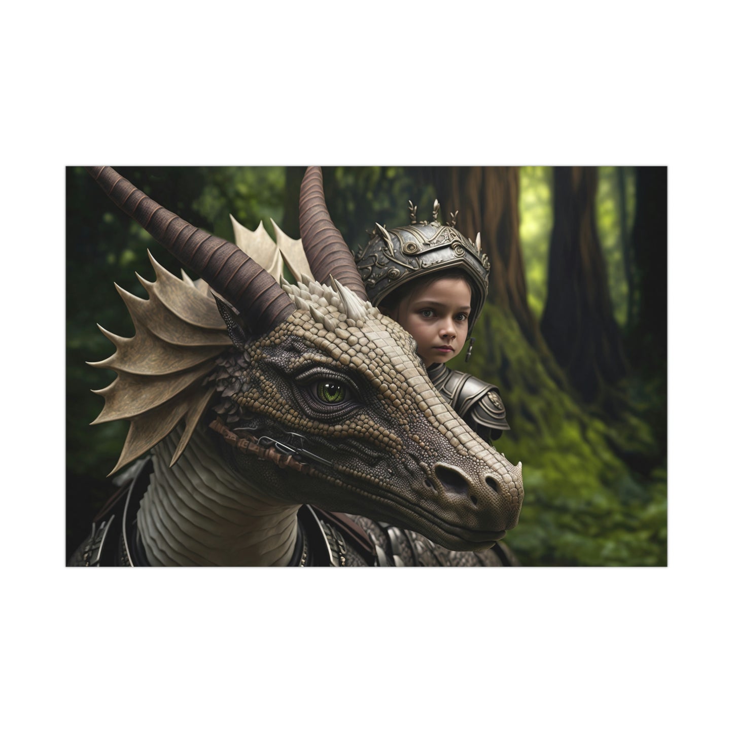 "A Brave Dragon Rider" Poster - Print