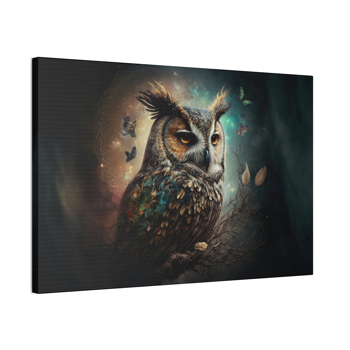 "Forest Spirit owl" Canvas Stretched, 0.75" - Print