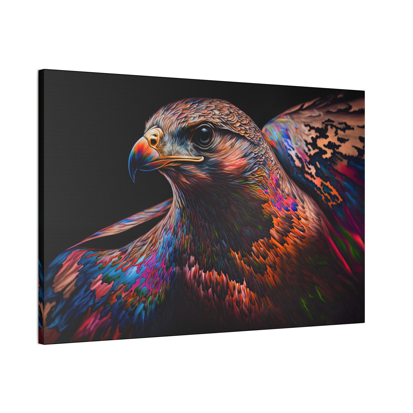 "Fluro Falcon" Canvas Stretched, 0.75" - Print